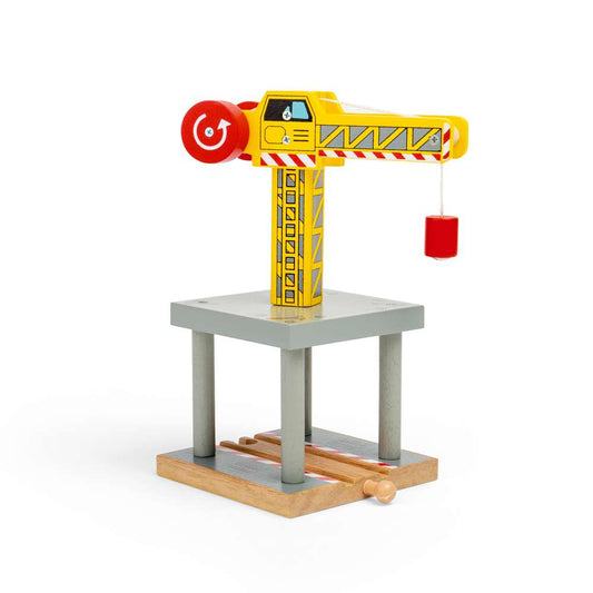 Bigjigs Rail Big Yellow Crane Wooden Train Accessory