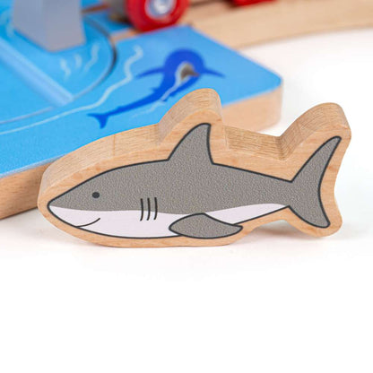 Bigjigs Rail Shark Attack Track Wooden Railway Accessory