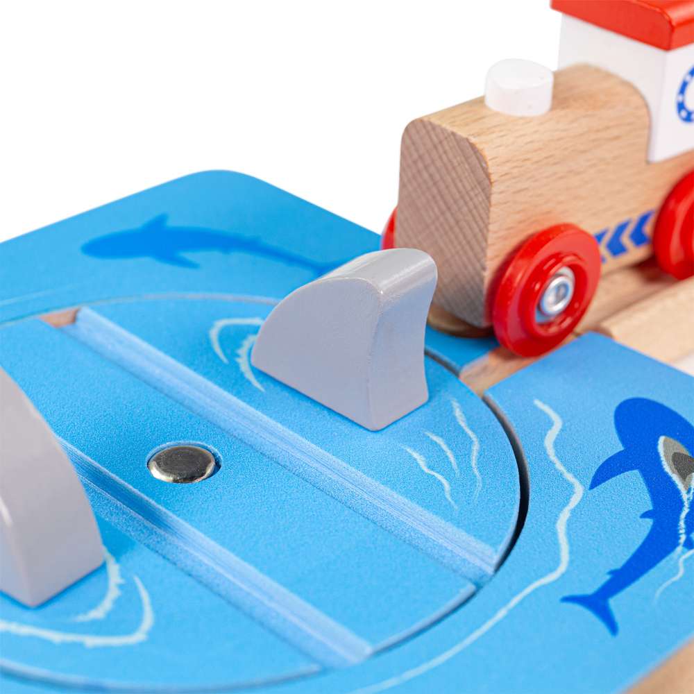 Bigjigs Rail Shark Attack Track Wooden Railway Accessory