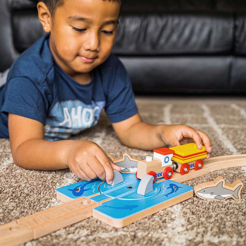 Bigjigs Rail Shark Attack Track Wooden Railway Accessory