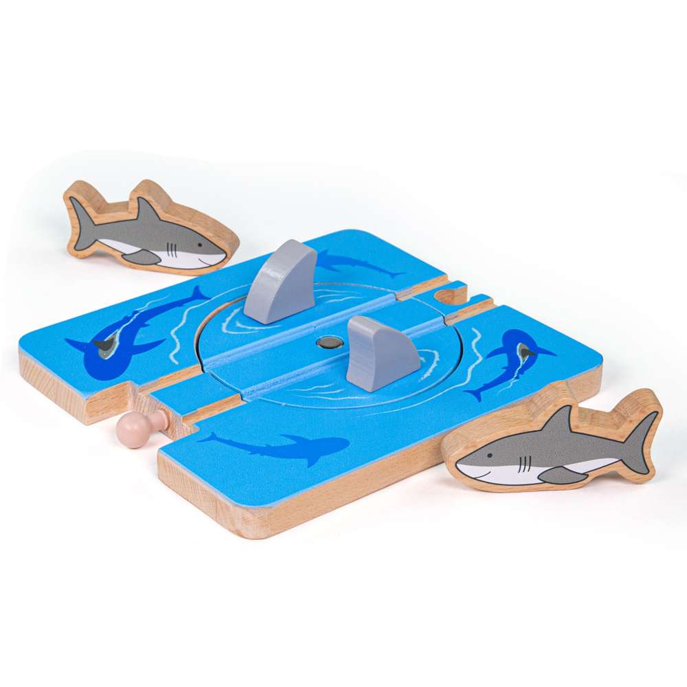 Bigjigs Rail Shark Attack Track Wooden Railway Accessory