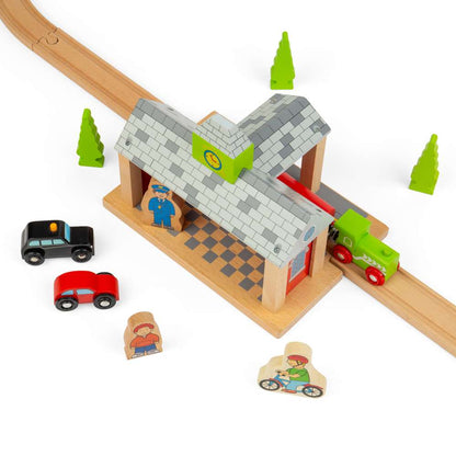 Bigjigs Rail Railway Station Wooden Train Accessory
