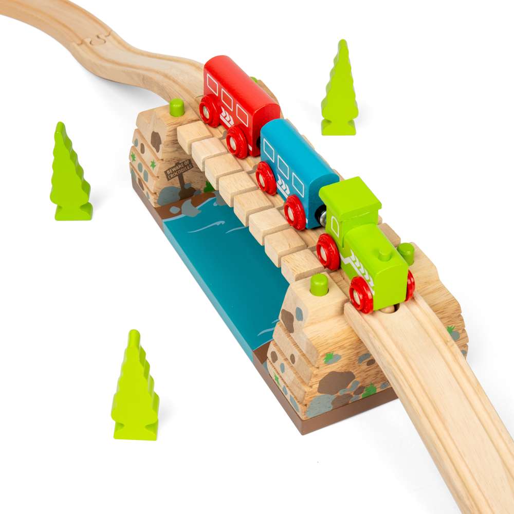 Bigjigs Rail Clickety Clack Bridge Wooden Train Accessory