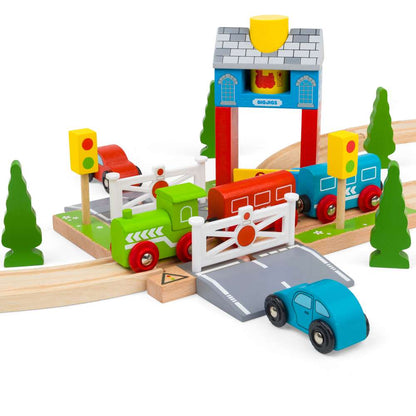 Bigjigs Rail Signal Box Wooden Train Accessory