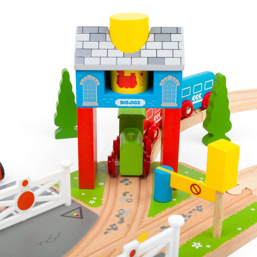 Bigjigs Rail Signal Box Wooden Train Accessory