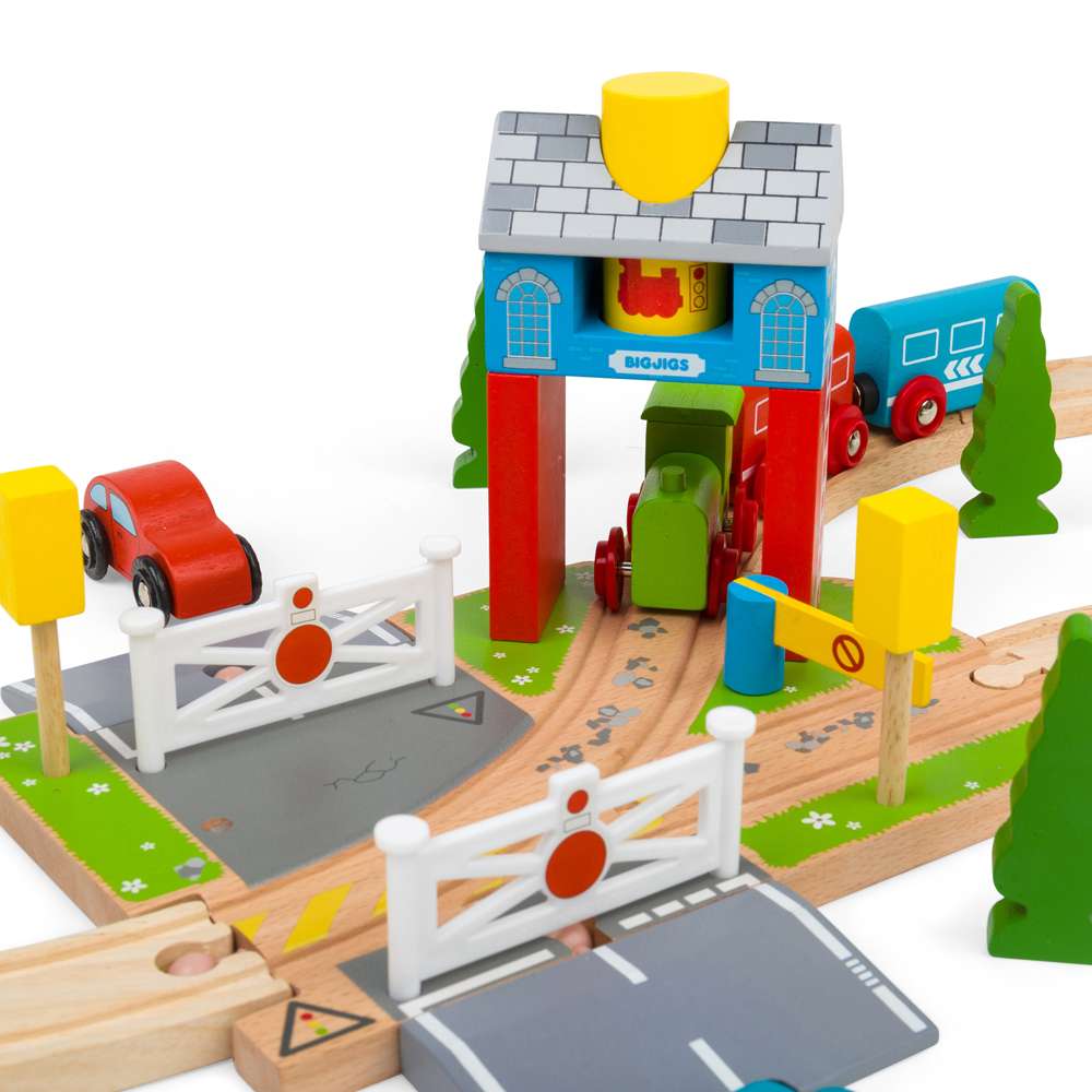 Bigjigs Rail Signal Box Wooden Train Accessory