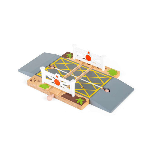 Bigjigs Rail Level Crossing Wooden Train Accessory