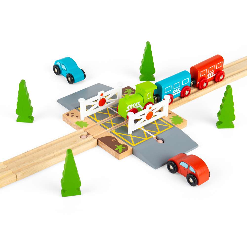 Bigjigs Rail Level Crossing Wooden Train Accessory