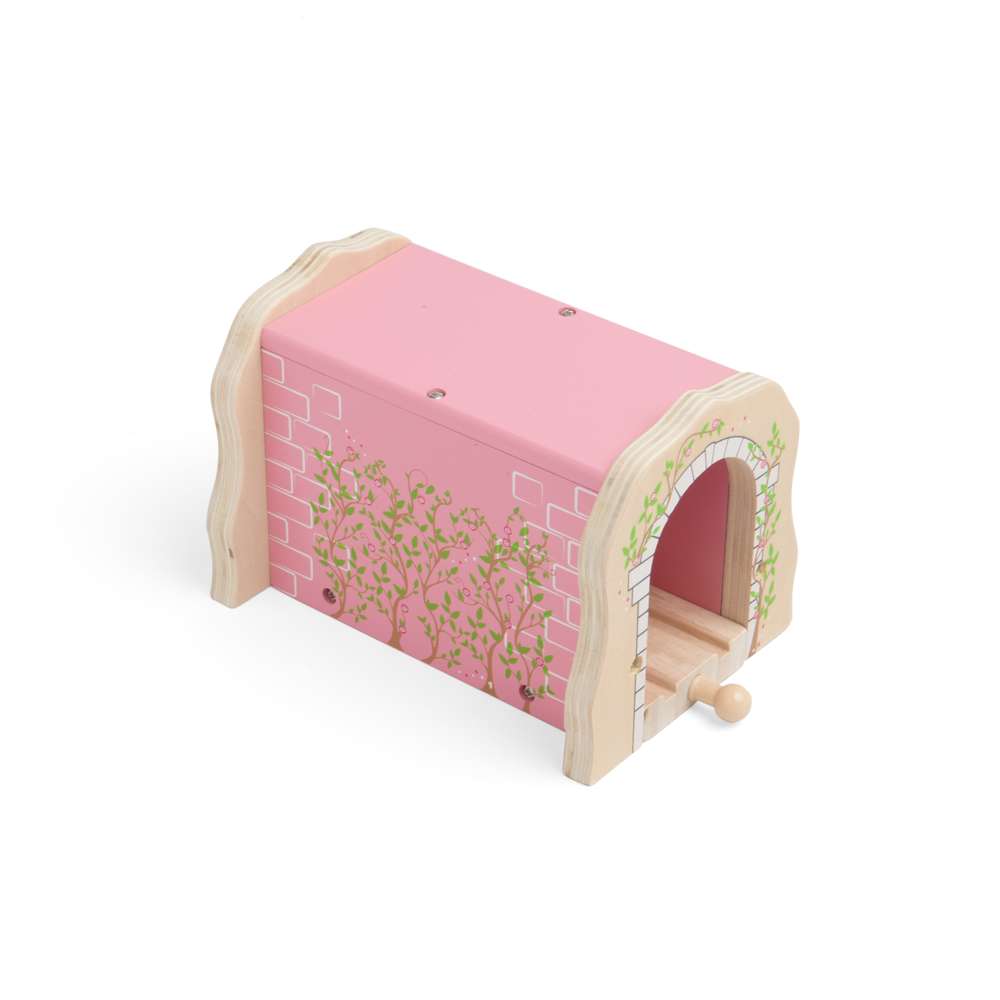 Bigjigs Rail Pink Brick Tunnel Wooden Train Accessory