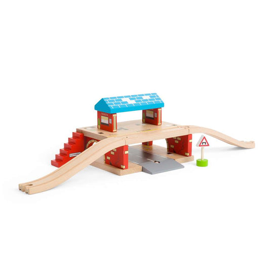 Bigjigs Rail Overground Station Wooden Train Accessory
