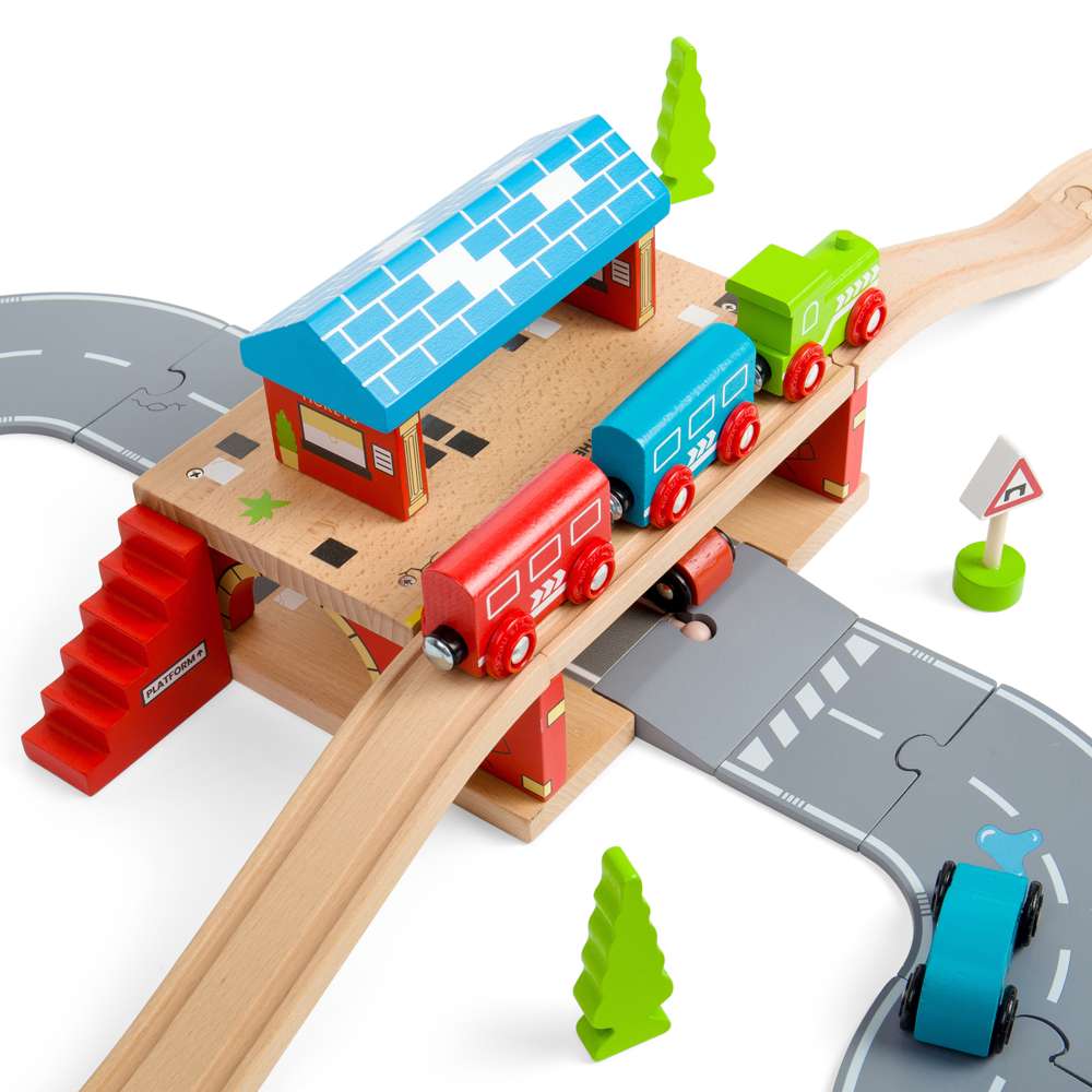 Bigjigs Rail Overground Station Wooden Train Accessory