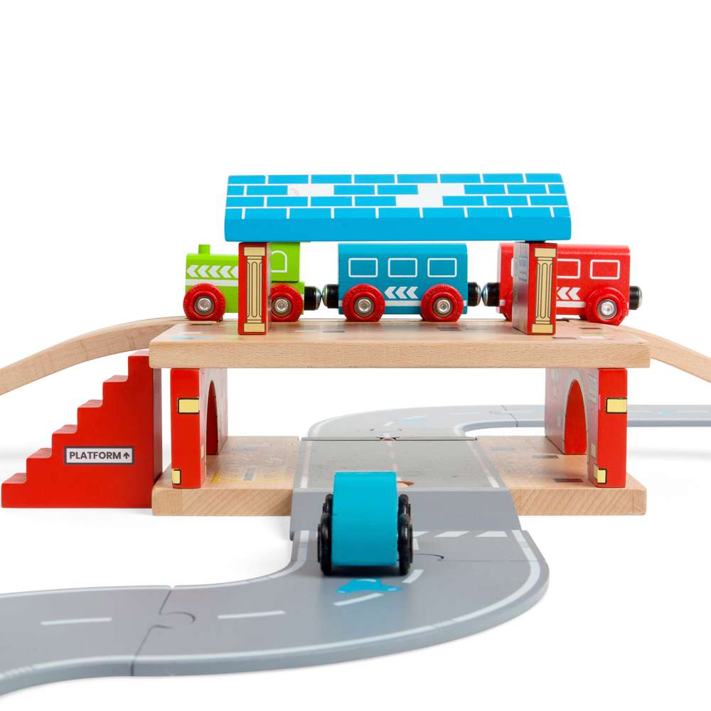 Bigjigs Rail Overground Station Wooden Train Accessory