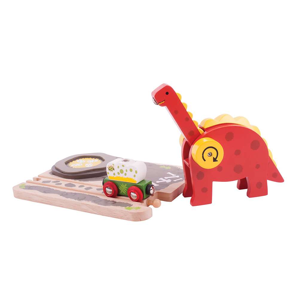 Bigjigs Rail Dino Crane Wooden Train Accessory