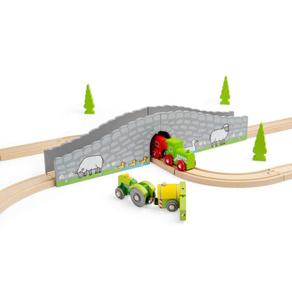 Bigjigs Rail Farm Bridge Wooden Train Accessory
