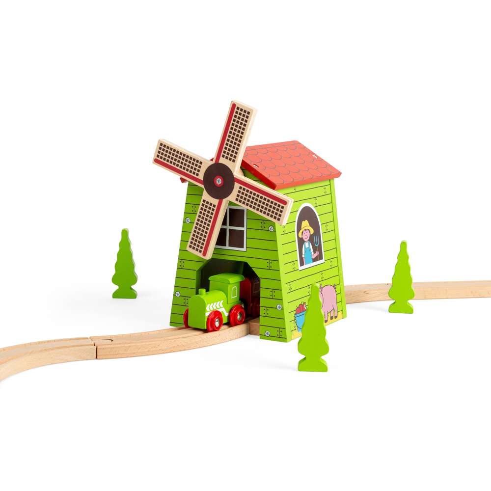 Bigjigs Rail Country Windmill Wooden Train Accessory