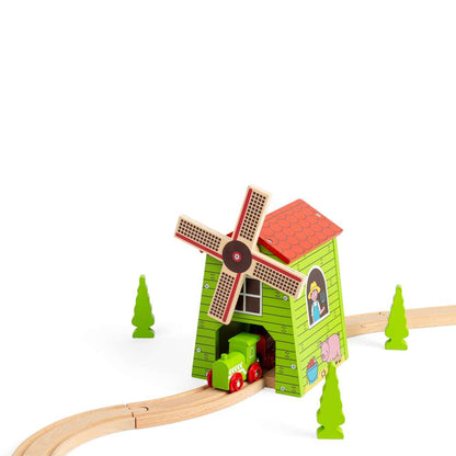 Bigjigs Rail Country Windmill Wooden Train Accessory