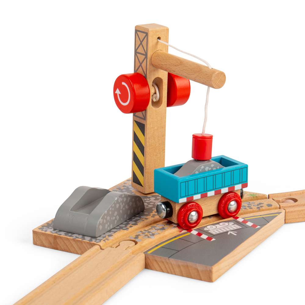 Bigjigs Rail Gravel Crane Wooden Train Accessory