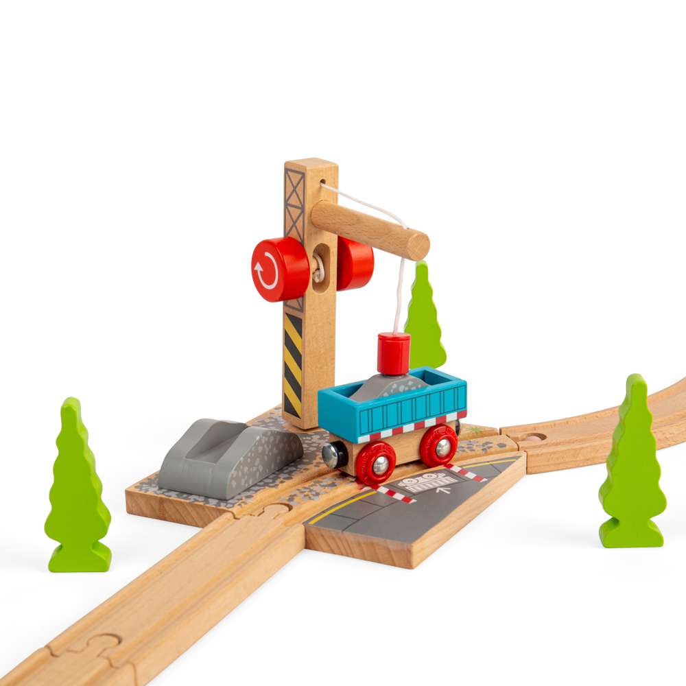 Bigjigs Rail Gravel Crane Wooden Train Accessory