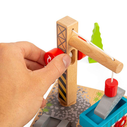 Bigjigs Rail Gravel Crane Wooden Train Accessory
