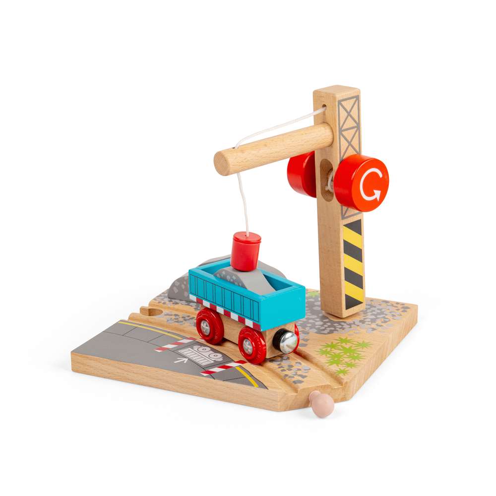 Bigjigs Rail Gravel Crane Wooden Train Accessory