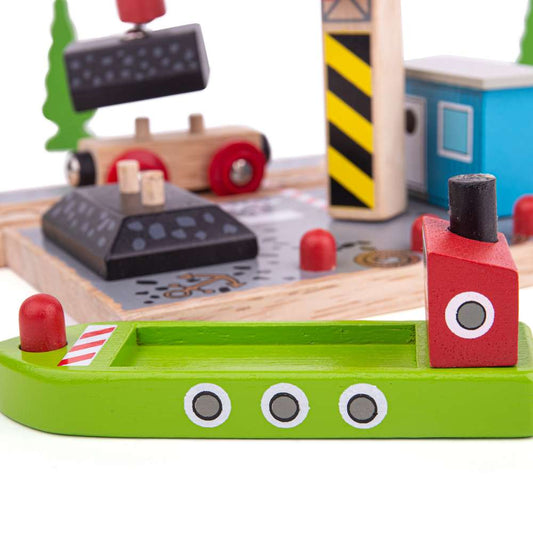 Bigjigs Rail Coal Canal Docks Wooden Train Accessory