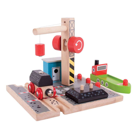 Bigjigs Rail Coal Canal Docks Wooden Train Accessory