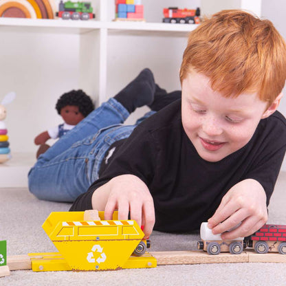 Bigjigs Rail Recycling Skip Wooden Train Accessory