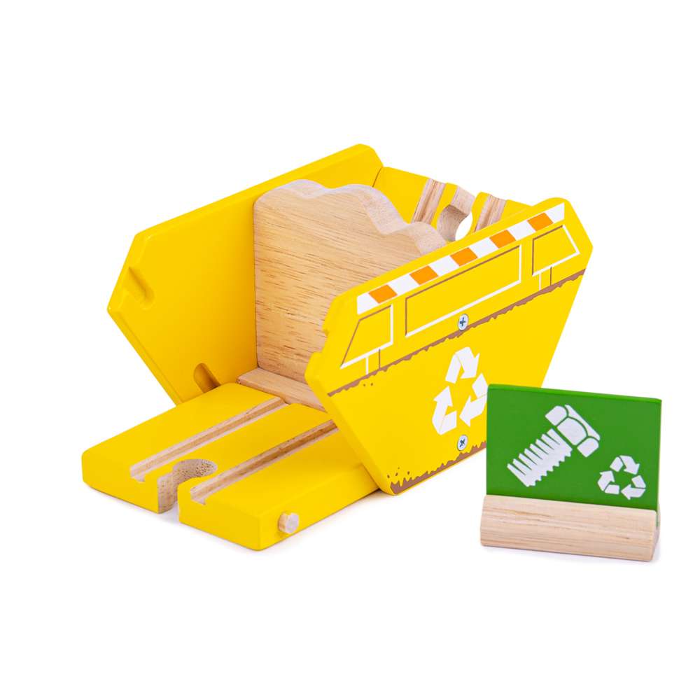 Bigjigs Rail Recycling Skip Wooden Train Accessory