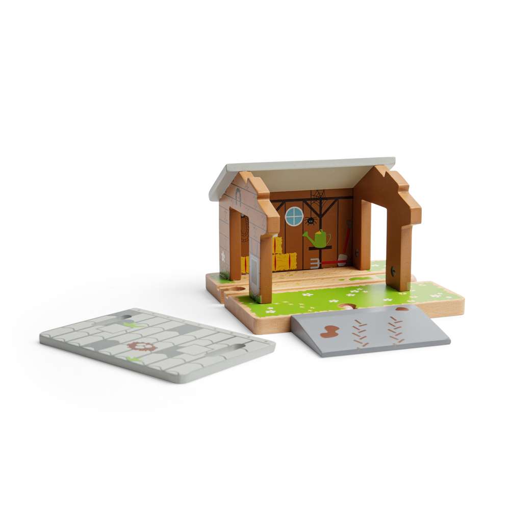 Bigjigs Rail Barnyard Wooden Train Tunnel Accessory