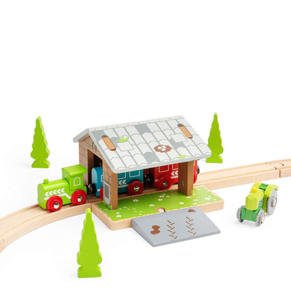 Bigjigs Rail Barnyard Wooden Train Tunnel Accessory