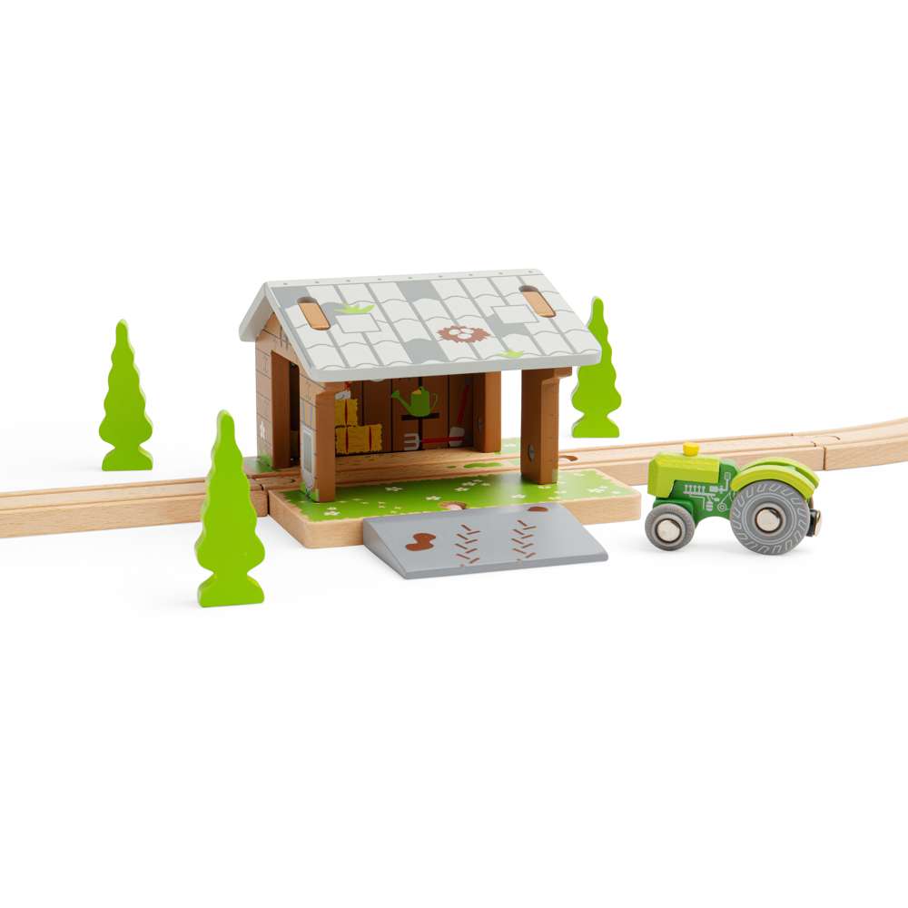 Bigjigs Rail Barnyard Wooden Train Tunnel Accessory