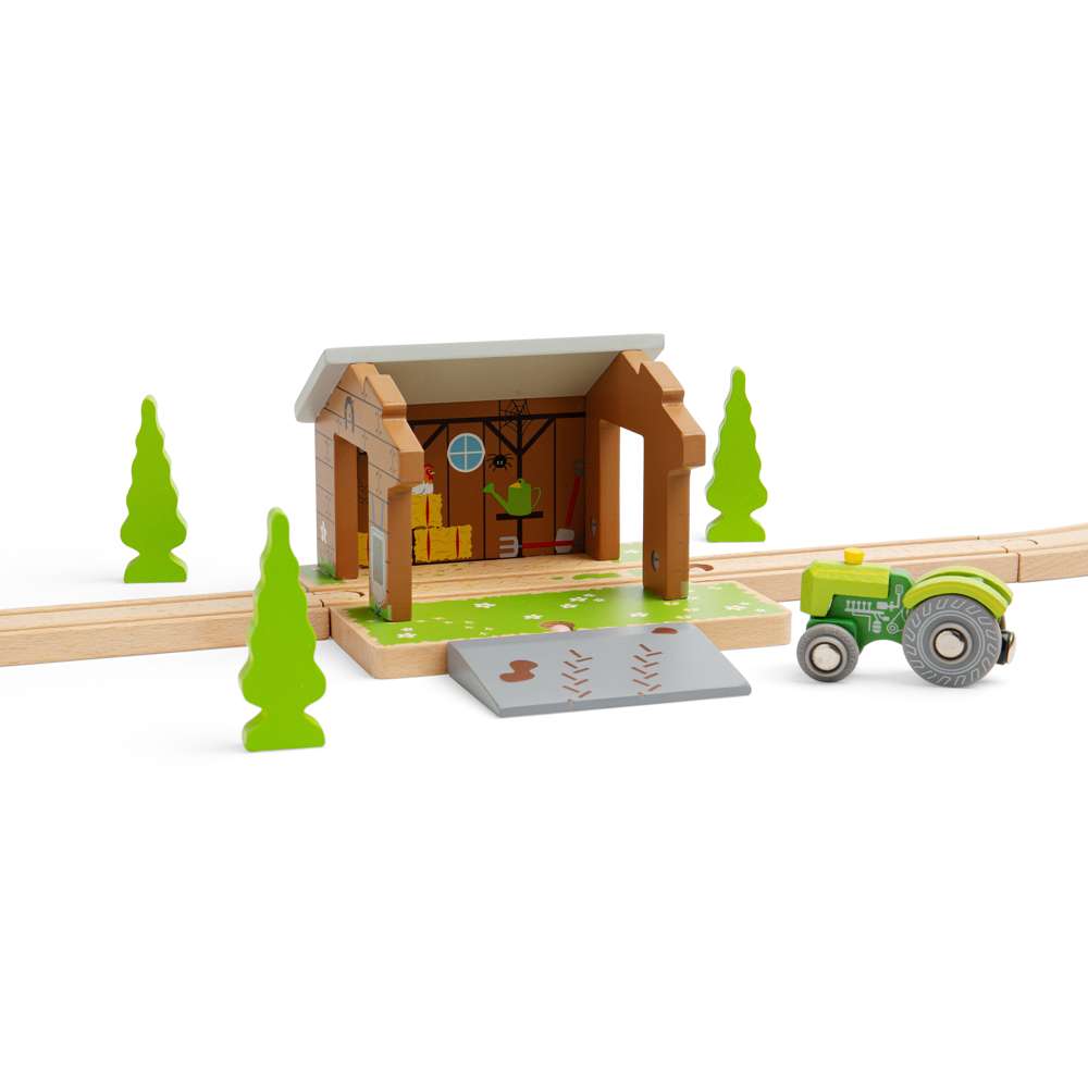 Bigjigs Rail Barnyard Wooden Train Tunnel Accessory