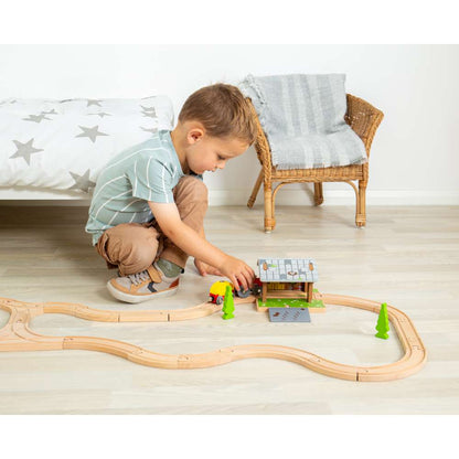 Bigjigs Rail Barnyard Wooden Train Tunnel Accessory