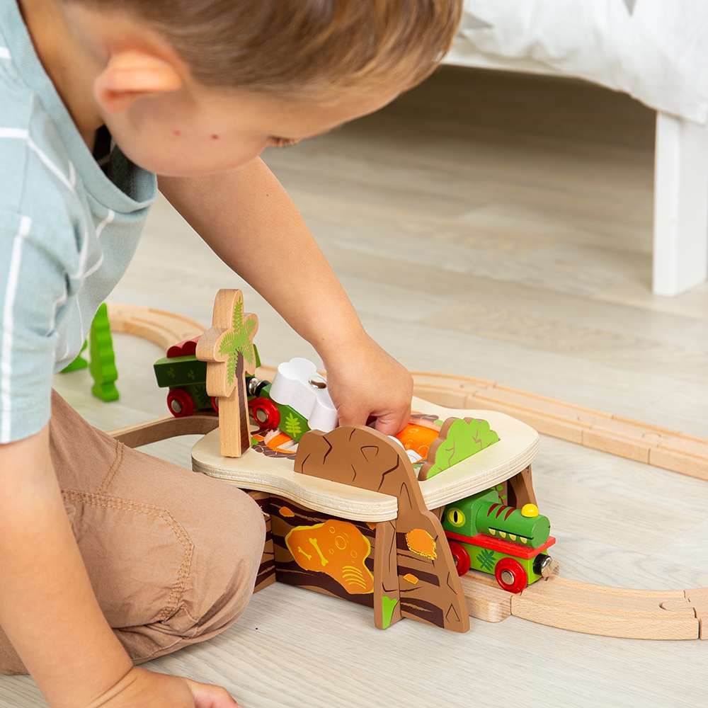 Bigjigs Rail Lava Pit Wooden Train Accessory