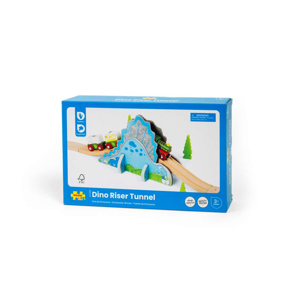 Bigjigs Rail Dino Riser Tunnel Wooden Train Accessory