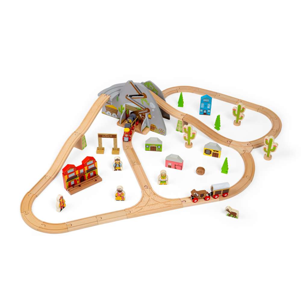 Bigjigs Rail Wild West Wooden Train Set