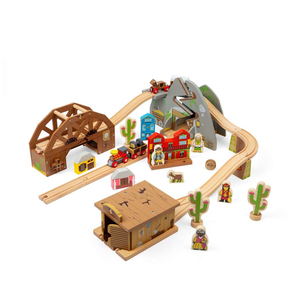 Bigjigs Rail Wild West Wooden Train Set