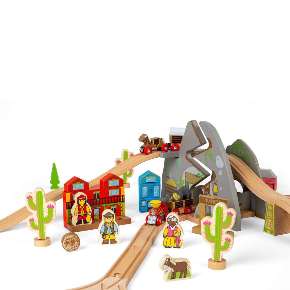 Bigjigs Rail Wild West Wooden Train Set