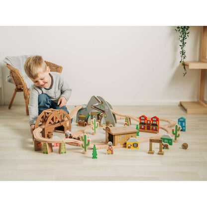 Bigjigs Rail Wild West Wooden Train Set