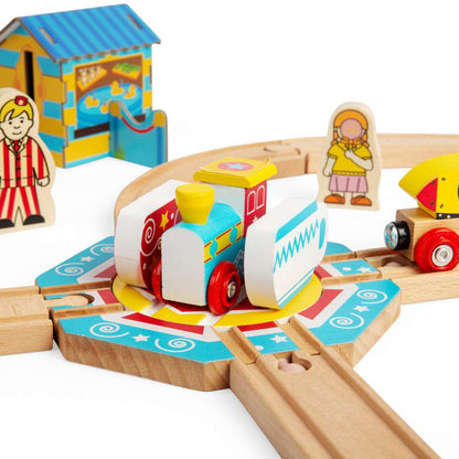 Bigjigs Rail Tea Cup Turntable Wooden Train Accessory