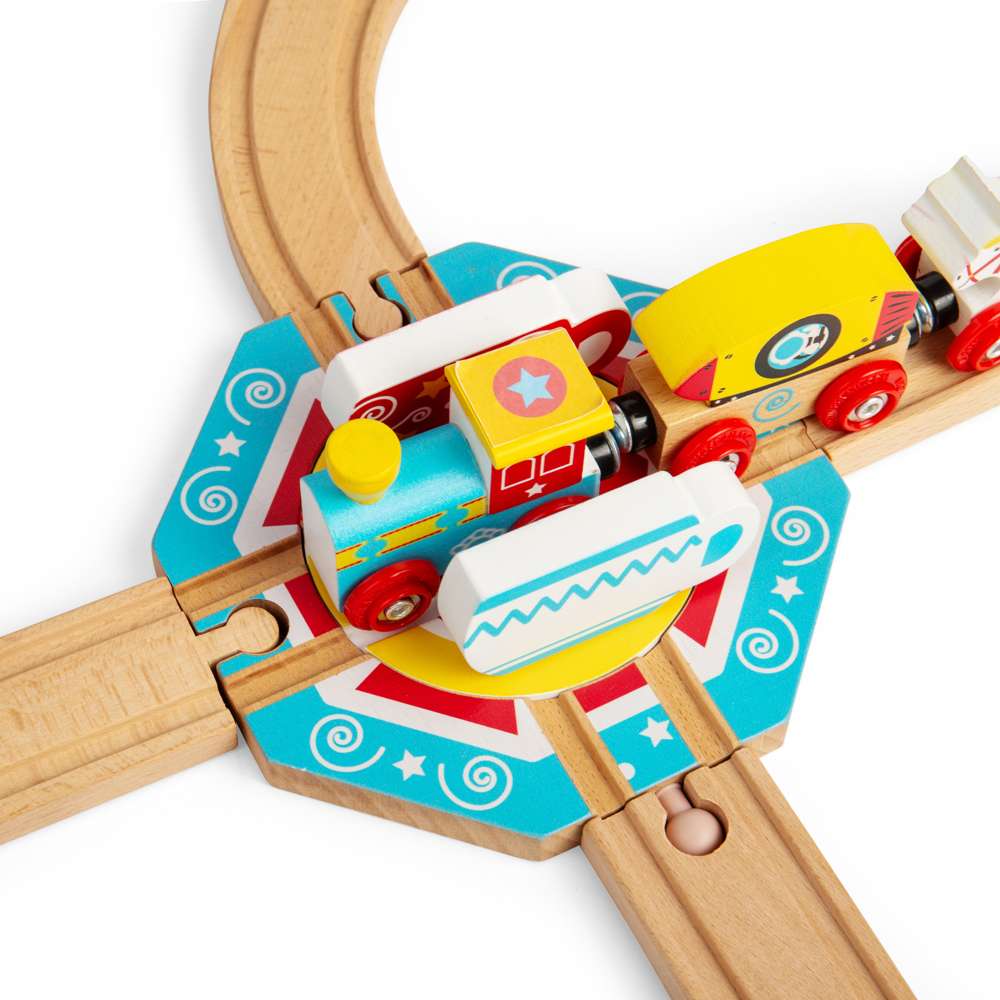 Bigjigs Rail Tea Cup Turntable Wooden Train Accessory