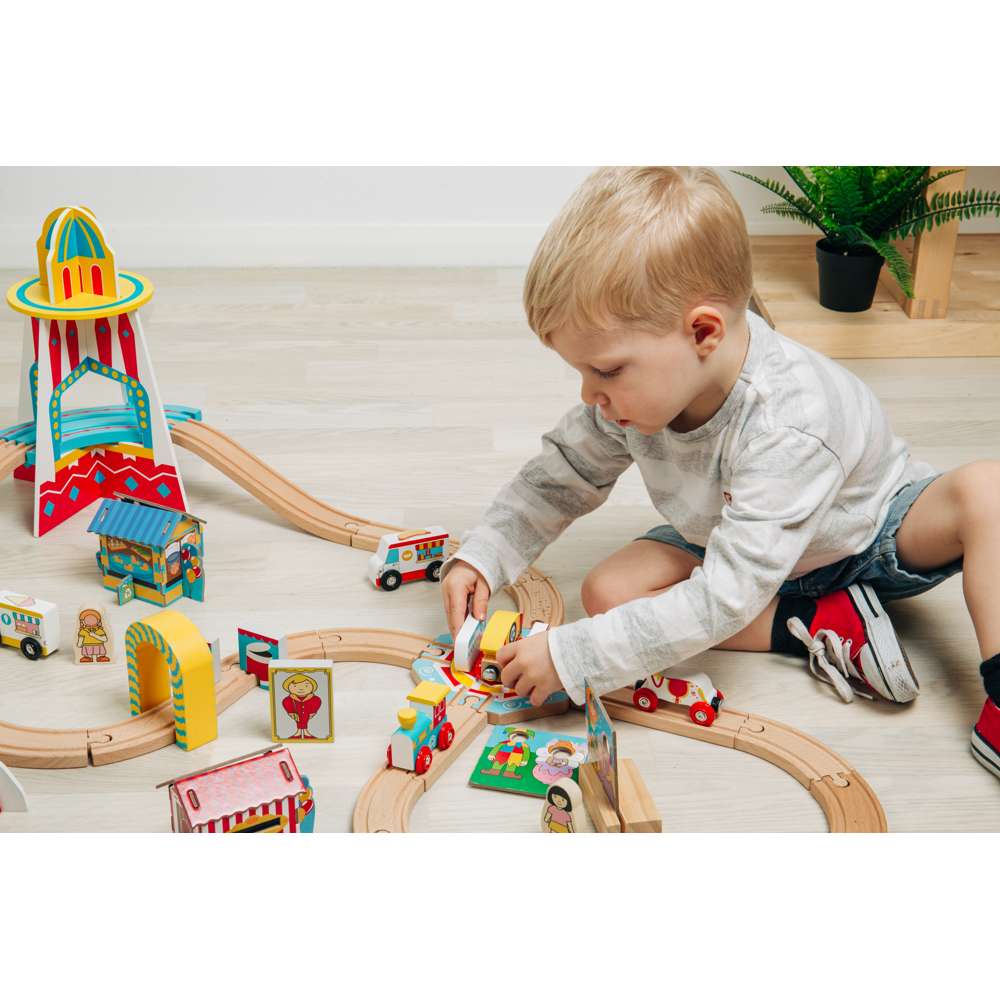 Bigjigs Rail Tea Cup Turntable Wooden Train Accessory