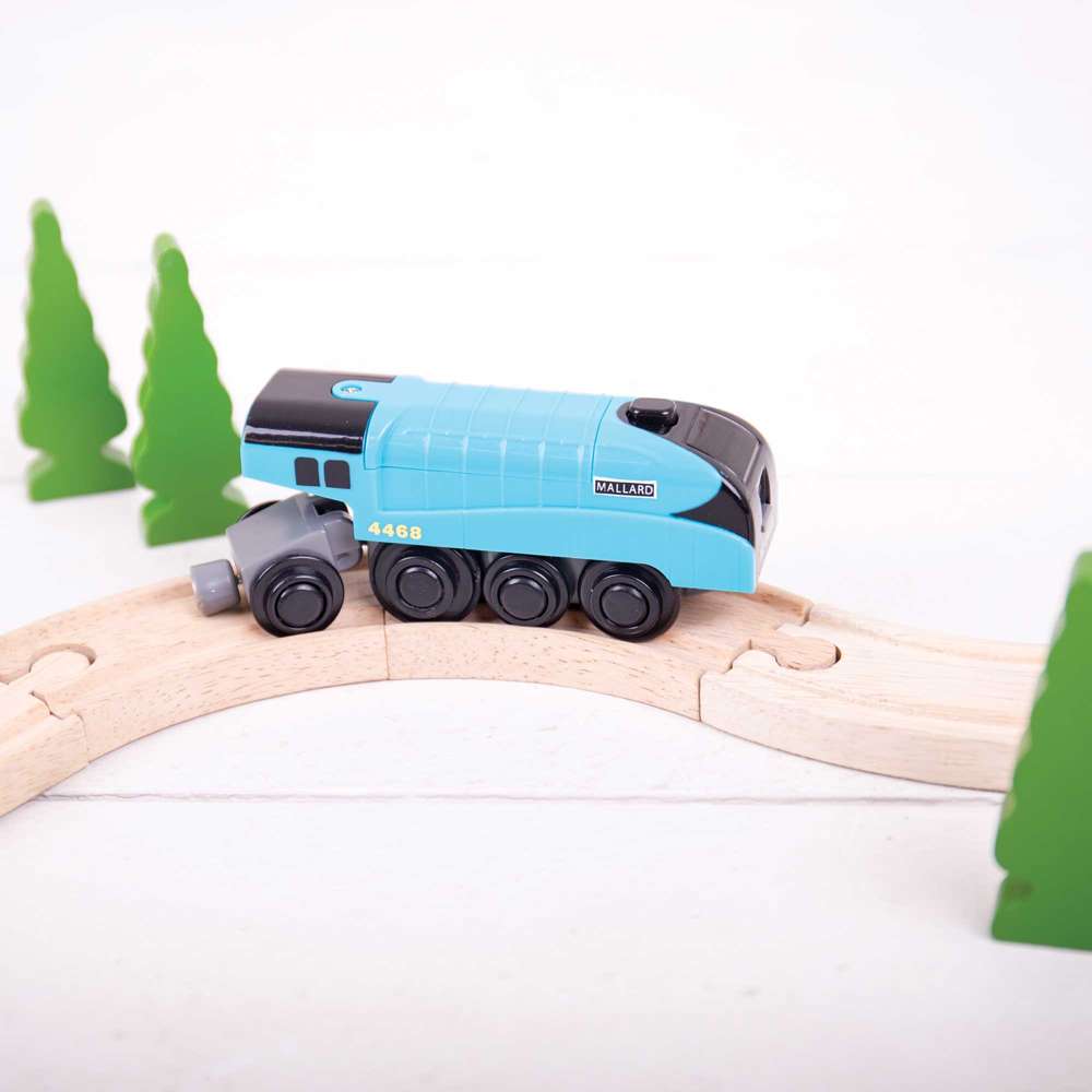 Bigjigs Rail Mallard Engine Wooden Train Toy