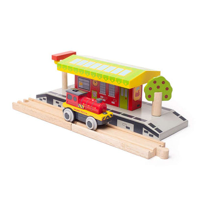 Bigjigs Rail Mighty Red Loco Wooden Train Accessory