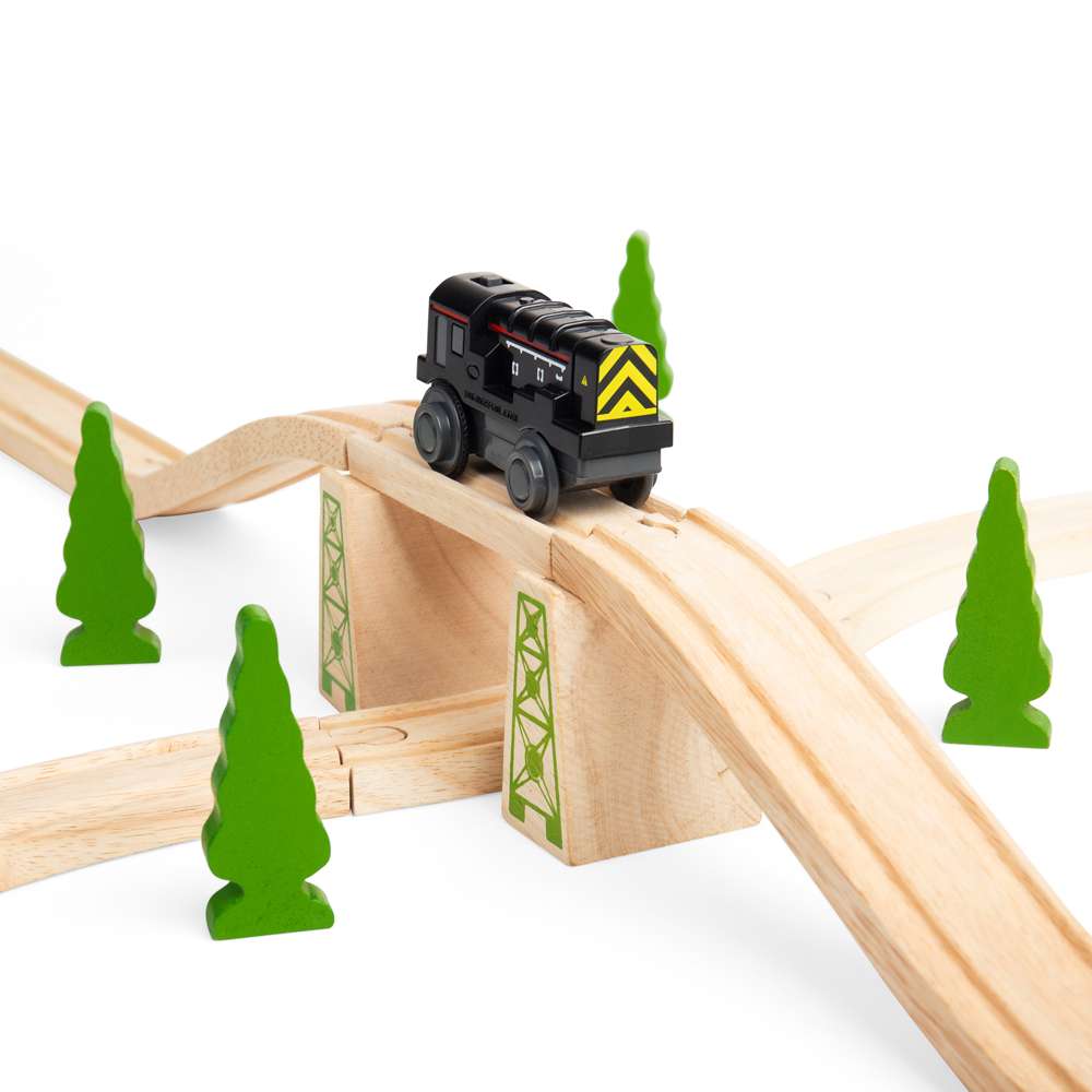 Bigjigs Rail Battery Operated Diesel Shunter Wooden Toy Train