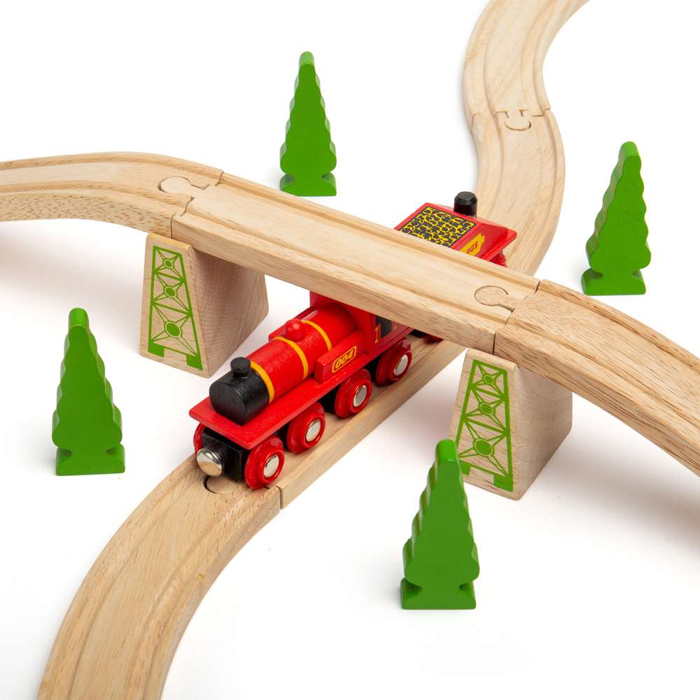 Bigjigs Rail Big Red Engine Wooden Train Toy