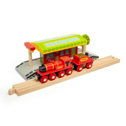 Bigjigs Rail Big Red Engine Wooden Train Toy