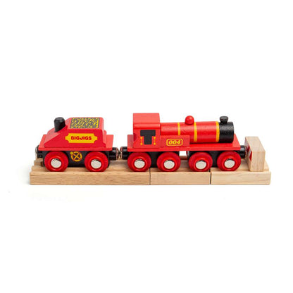 Bigjigs Rail Big Red Engine Wooden Train Toy