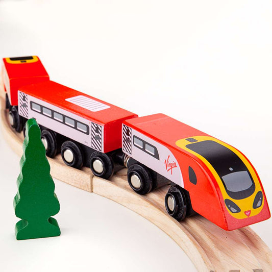 Bigjigs Rail Virgin Trains Pendolino Wooden Train Set