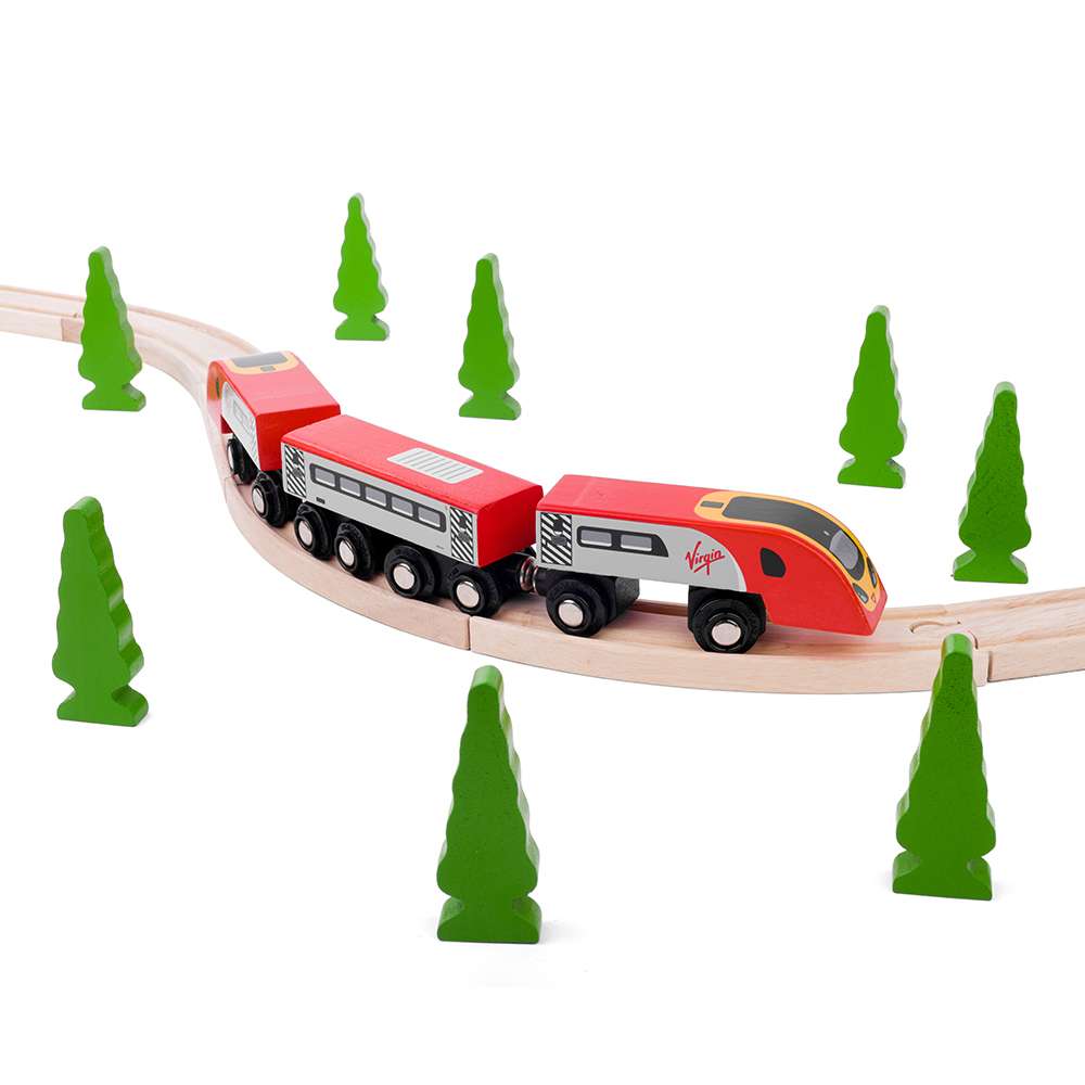 Bigjigs Rail Virgin Trains Pendolino Wooden Train Set